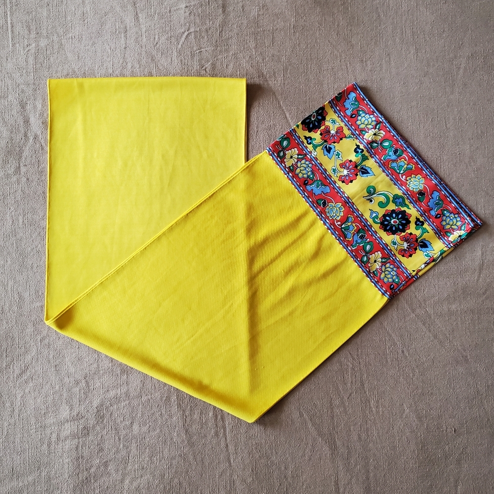 Yellow Scarf Floral Ends